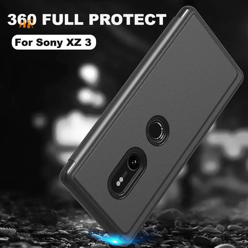 Mirror Smart View Flip Case For Sony Xperia XZ3 Clear HD Screen Full Cover On XZ4 Anti-knock Phone Back Cases |