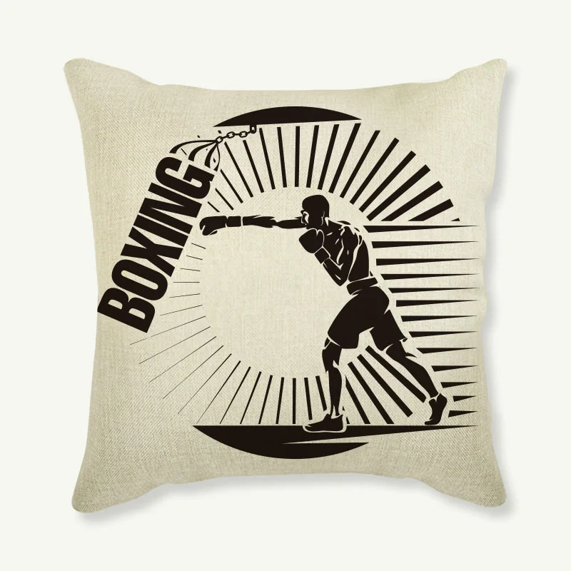 Чехол для подушки с рисунком Motion Project черная хлопковая льняная наволочка бокса