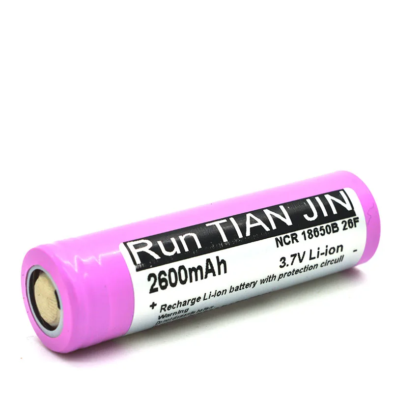 2pcs 18650 battery 100% 2600 mAh LED flashlight lithium ion ICR18650 26F Battery + free delivery electronic ciga | Электроника