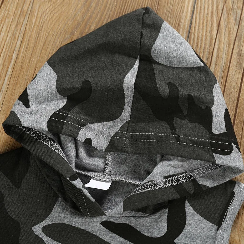 2019 Summer 2Pcs Toddler Kids Baby Boy Clothes Sets Camo T-shirt Tops Shorts Pants Camouflage Set Outfits |