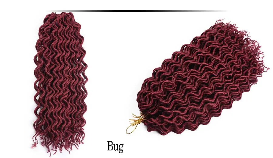 TOMO 24 нитка, на крючках, косички, faux locs Curly конец 18 дюймов Синтетические косички, волосы для наращивания на эффектом деграде(переход от темного к черный, красный коричневый накладные волосы на крючке
