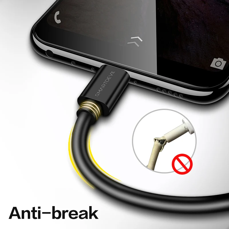 Кабель Micro USB SmartDevil 3A шнур для быстрой зарядки и передачи данных Xiaomi LG Samsung