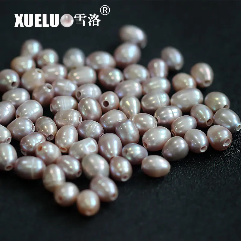 XUELUO 20pcs/pack 7-8mm Oval (Rice) Natural Real Cultured Freshwater Large Hole Pearl Beads Wholesale for DIY leather jewelry | Украшения и
