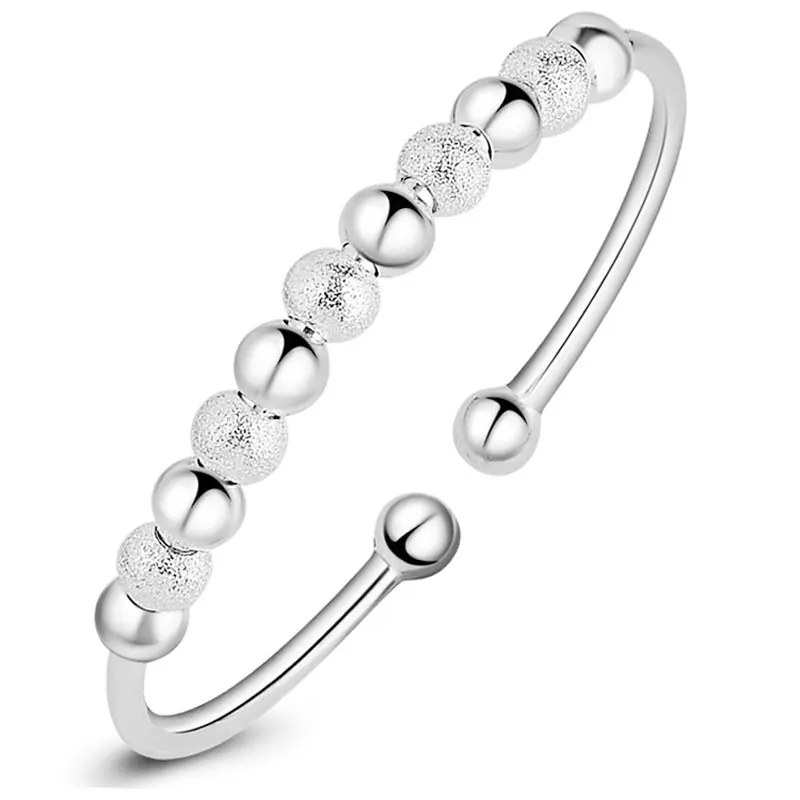 CKW Korean Version Opening Nine Transfer Beads Fortune Female Bracelet Copper Plated Silver Explosion gifts for Women | Украшения и