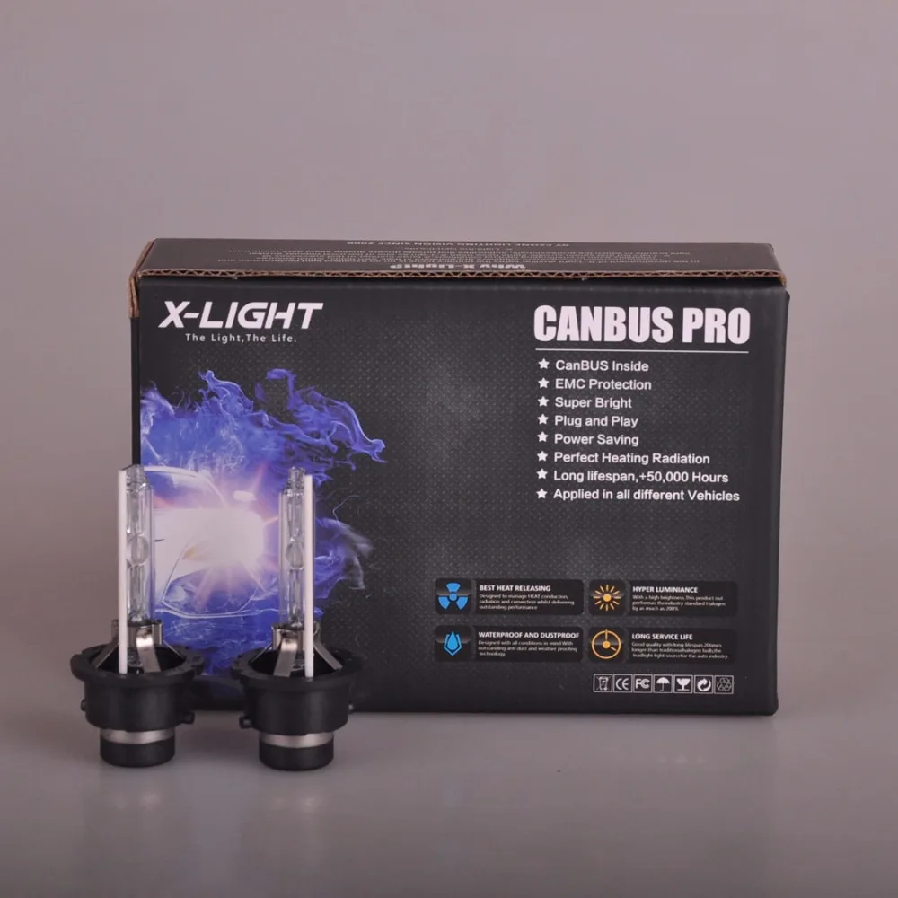 Сменная ксеноновая лампа D4S из натуральной X LIGHT 2 шт. для PHILIPS GE или OSRAM 4300 K