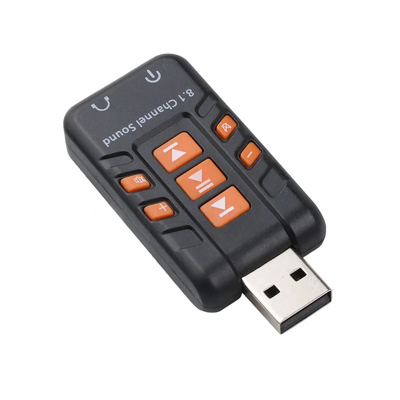 Звуковая карта USB 8 1 канала виртуальный аудио адаптер усилительный корпус белые и