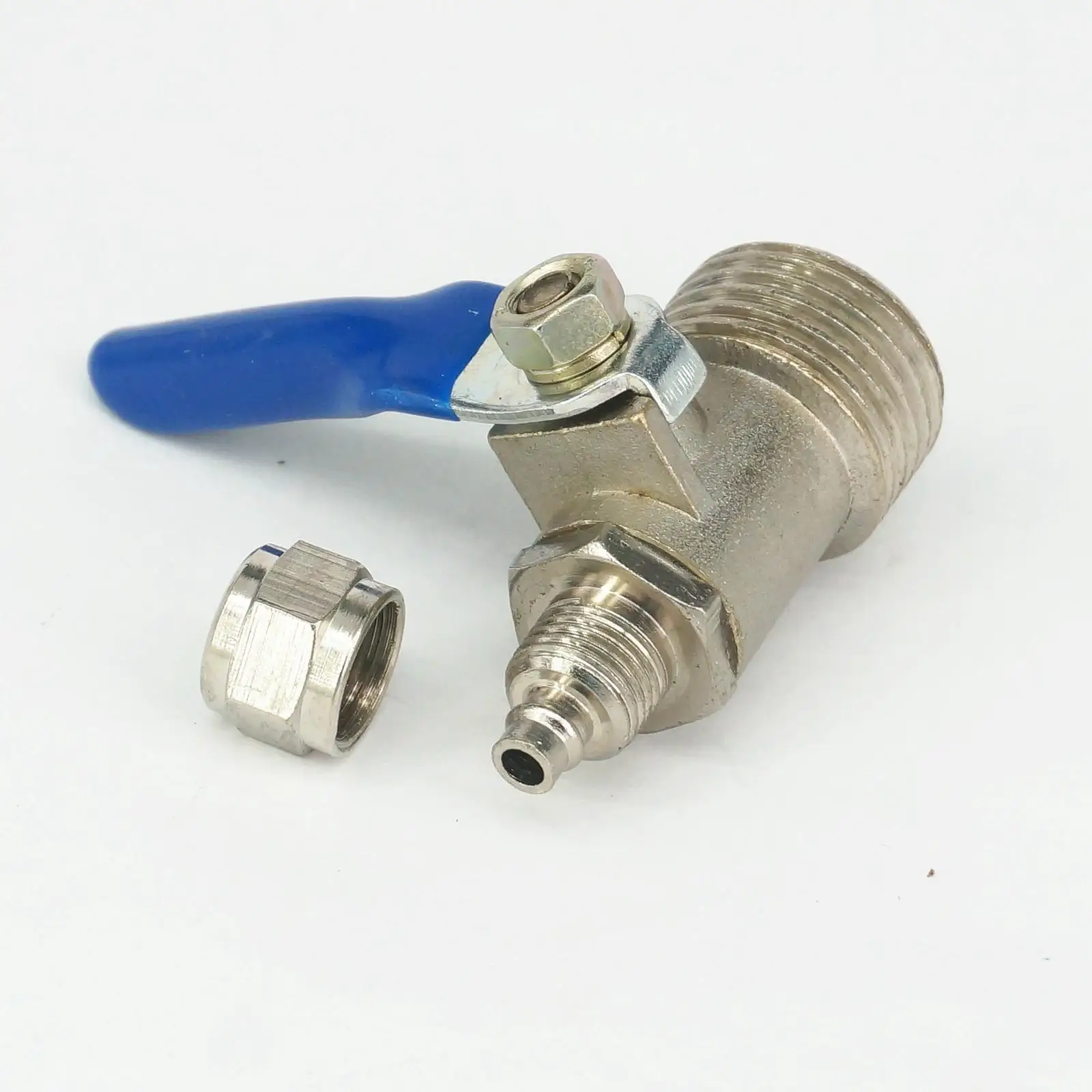 Латунный шаровой клапан 1/2 "BSP Мужской резьбовой подходит для 4/6 мм ID/OD шланг с