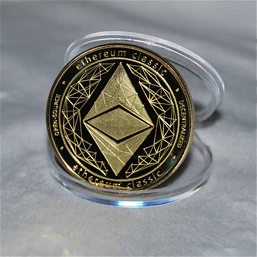 Узорчатый эфир Биткойн рельефный стерео Биткоин цифровой не-Валютный сбор монета и украшение монета