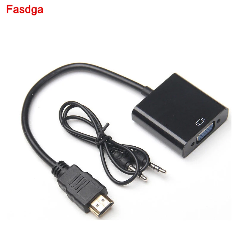 1080P цифровой в аналоговый HDMI папа VGA Женский видео конвертер аудио адаптер для ПК