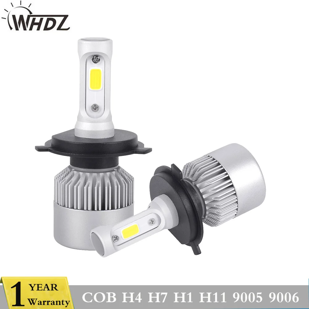 

WHDZ H4 H7 H11 H1 H3 9005 9006 Car LED Headlight COB Bulbs High/low Beam 36W 8000LM 6500K Auto Headlamp Fog Light Bulb DC12v 24v