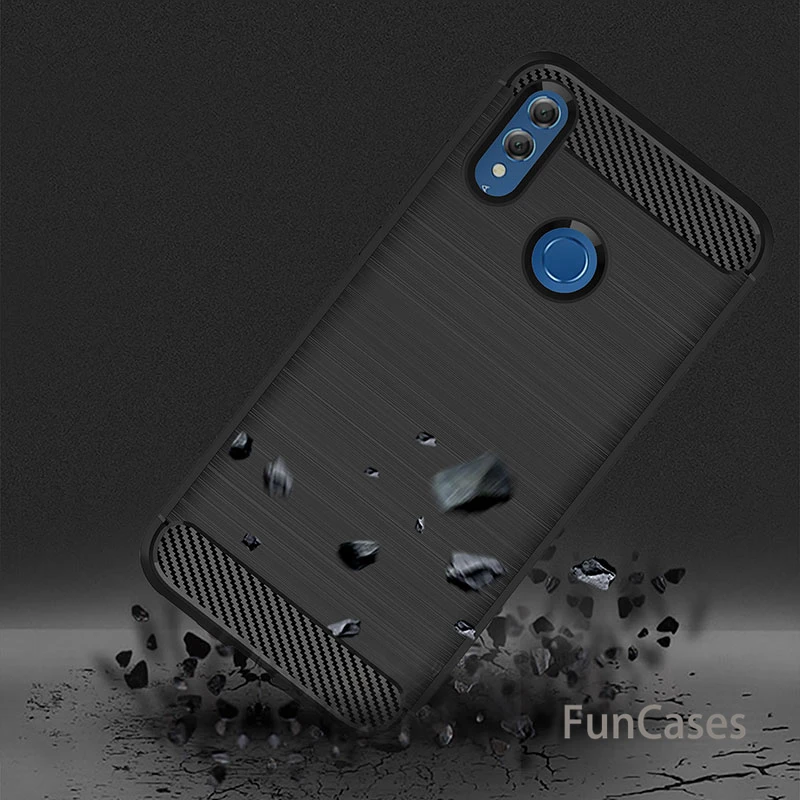 Для huawei P Smart 2019 чехол мягкий силиконовый матовый из углеродного волокна для