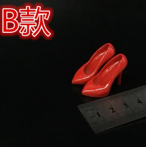 B 1/6 весы женской фигуры обуви на высоком каблуке и органической кожи, для детей возрастом от 1" женщина фигуры аксессуары - Цвет: B