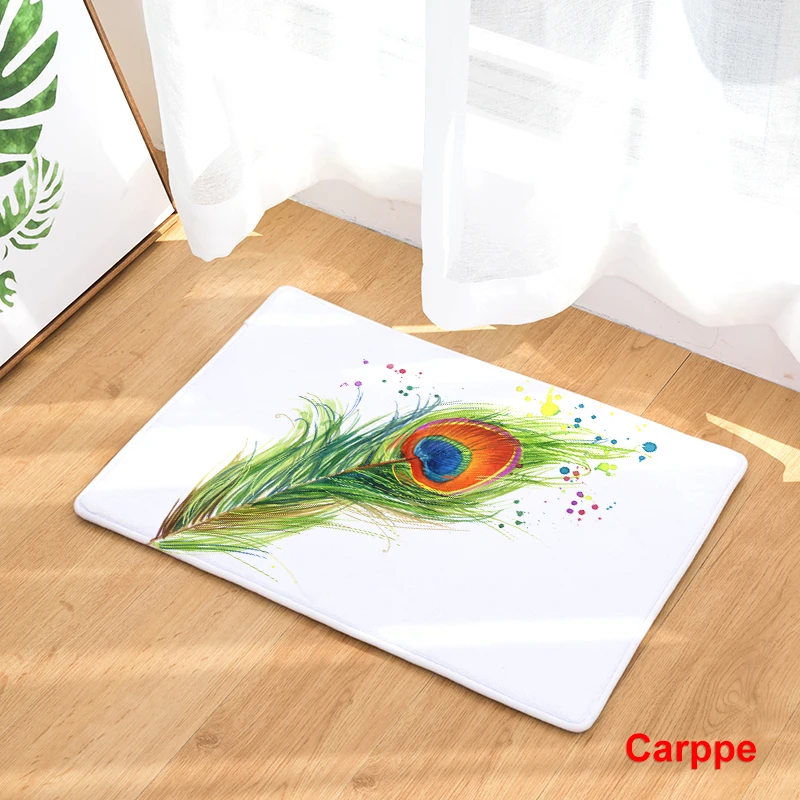 Коврики для ванной с принтом павлина Противоскользящие коврики новинка 2017|carpet mat