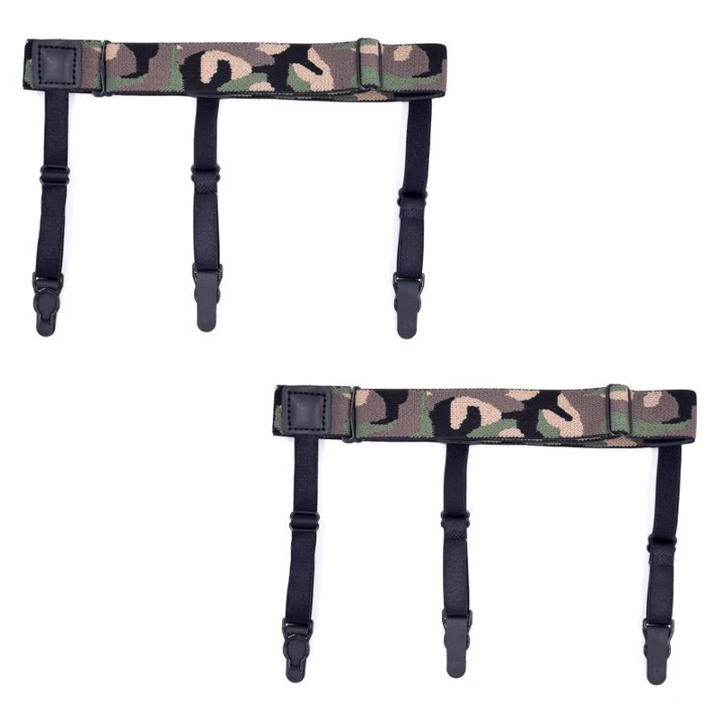 2020 регулируемые подтяжки для рубашек камуфляжные Эластичные мужчин ног