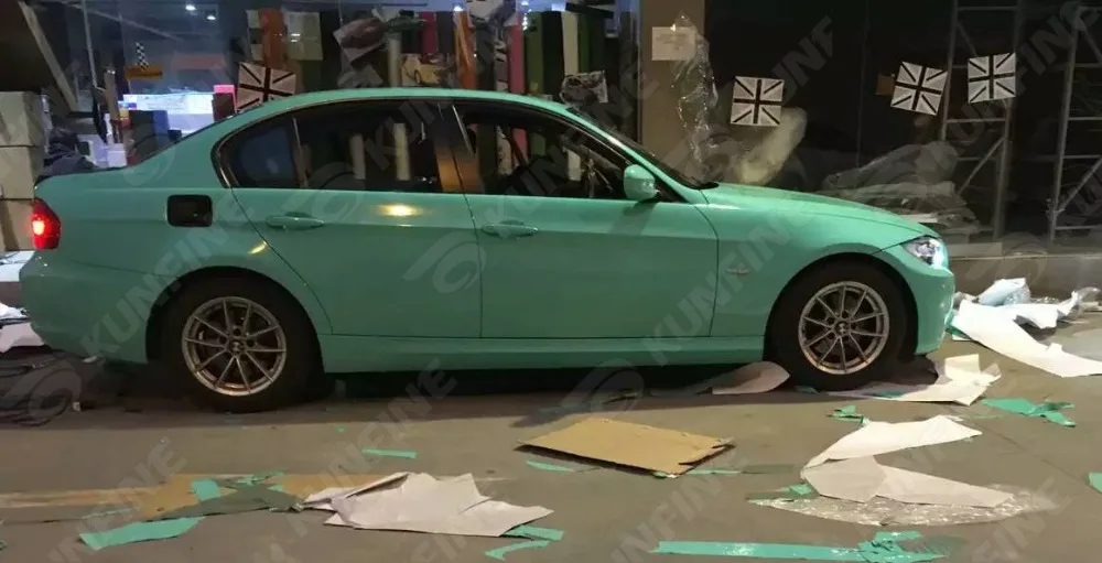 

Car Styling Wrap Glossy Tiffany Bule Car Vinyl film Body Sticker Car Wrap with Air Free Bubble for Vehiche 1.52*18M /Roll