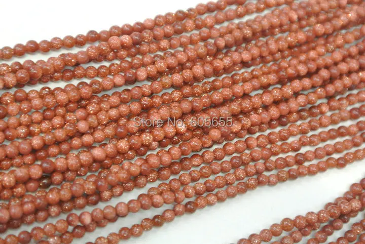 

Gold Sandstone Round Beads 2mm seed loose beads fit Fashion Necklace Making 10 strands per lot Free Shipping