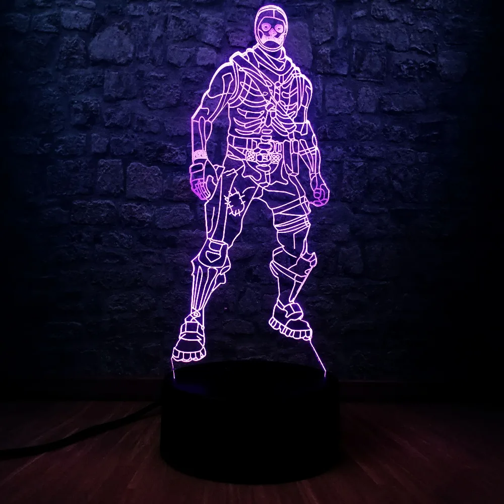 Новый Череп Trooper 3D светодиодный Ночник светильник фигурка крутой персонаж игры