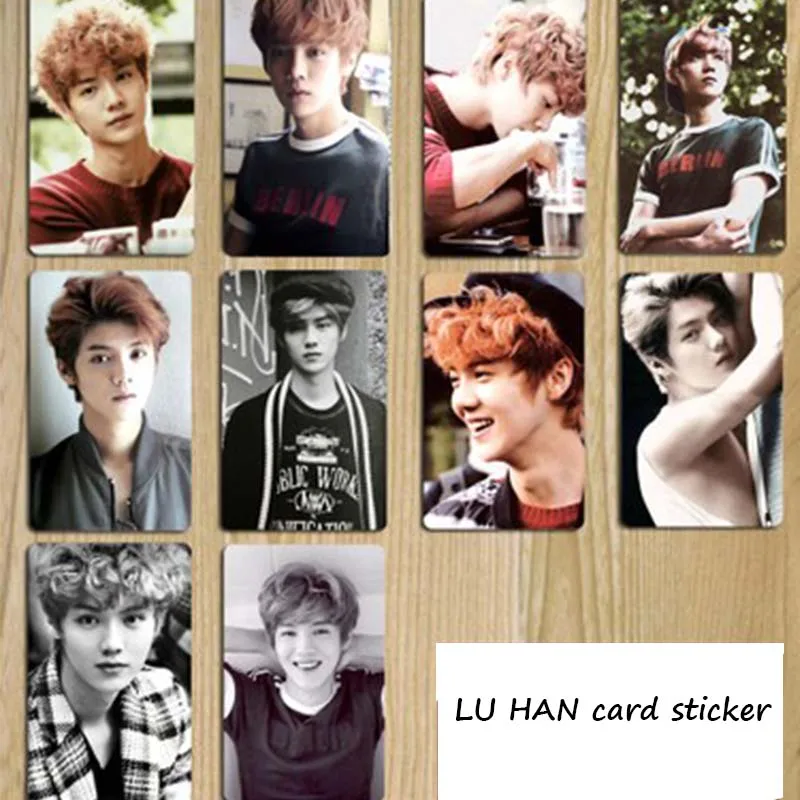 Oppa G-Dragon Park Chanyeol LU HAN Fine Photo Crystal Bus Stickers new 2018 New Card 10 Pieces | Украшения и аксессуары