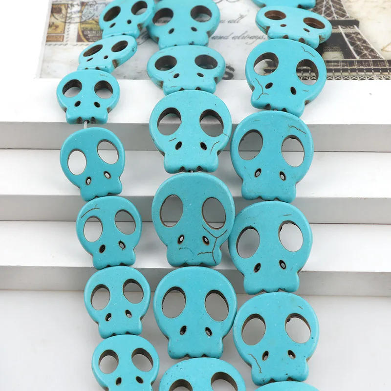 Одиночная распродажа бриллиантовые бусины космос череп Howlite свободные камни для