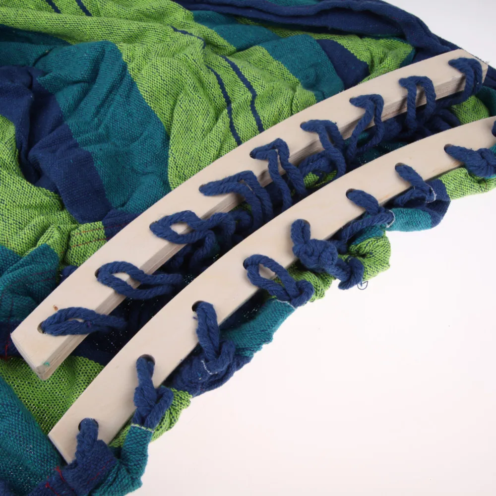 Двойной разветвитель брезентовый гамак уличная подвесная кровать синего цвета