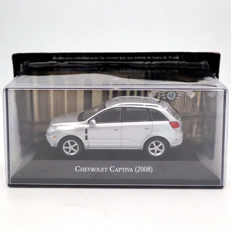 IXO Altaya 1:43 Chevrolet Captiva 2008 Silver Diecast Models Limited Edition Collection Miniature Toys Car