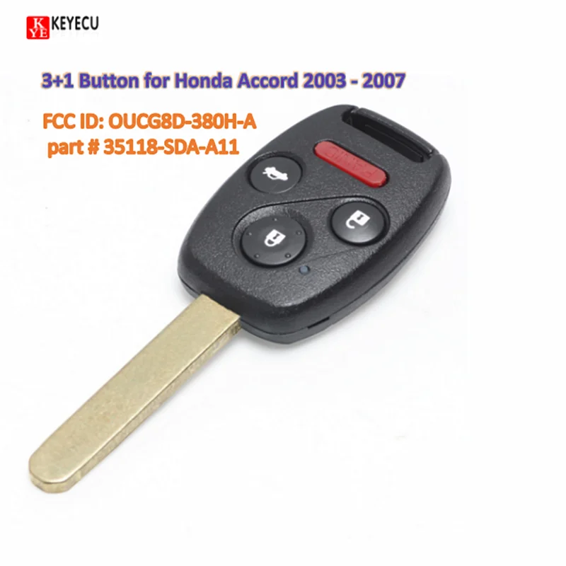 Новинка от бренда KEYECU безключевое Входное оформление флэш Кнопка 3 + 1 для Honda Accord