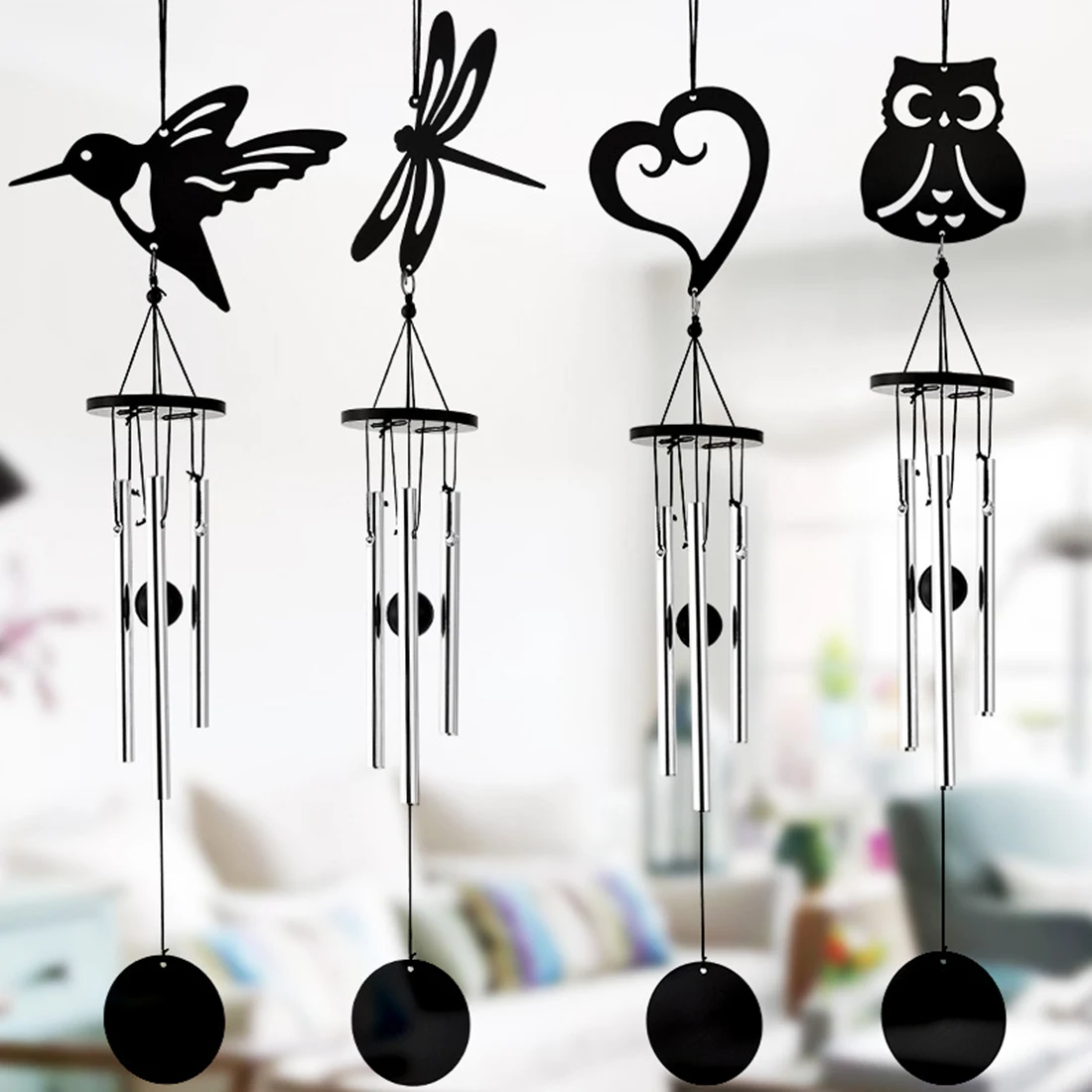 

Outdoor Living Wind Chimes Hanging Decorations with Cute Animal Windchime Chapel Bells Wind Chimes Door Wall Hanging Home Decor
