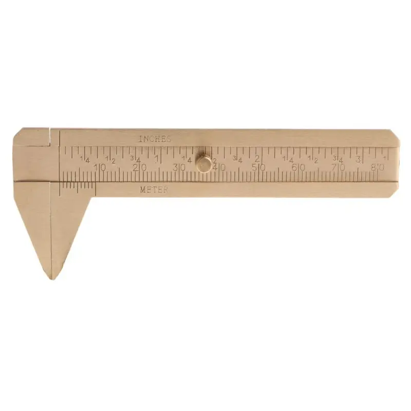 

Mini Brass Sliding Gauge Vernier Bead Jewelry Caliper Double Scale 80mm / 3.25in W329