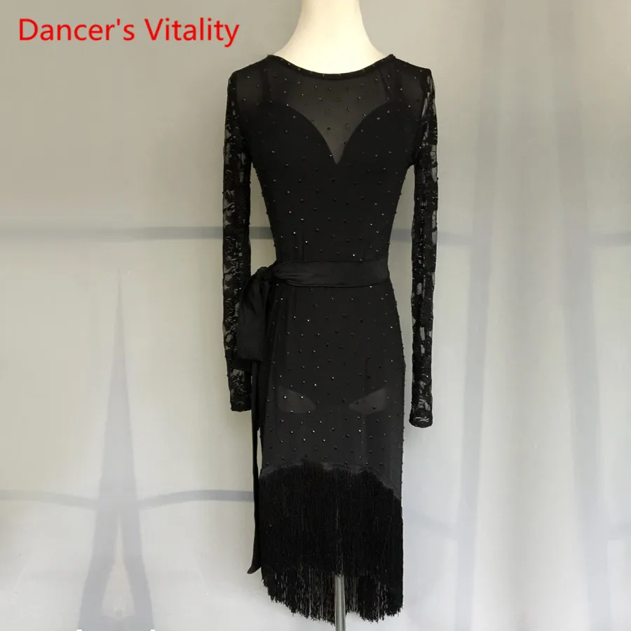 Женское платье для латиноамериканских танцев с длинным рукавом | Тематическая