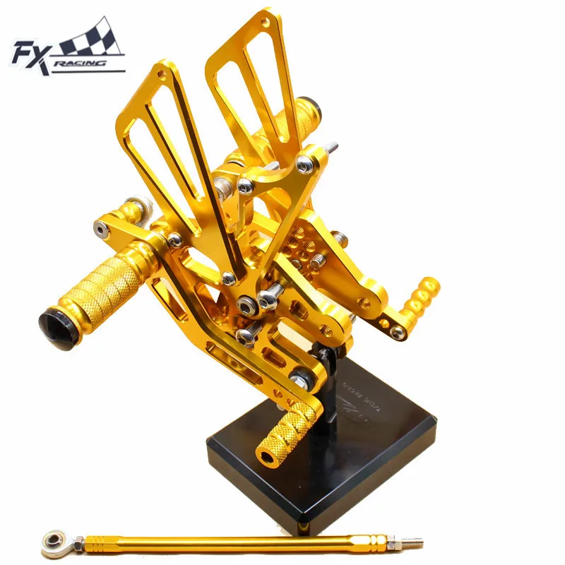 CNC Алюминиевые мотоциклетные подножки для ног педали Rearset задний набор Suzuki GSXR1000 K7