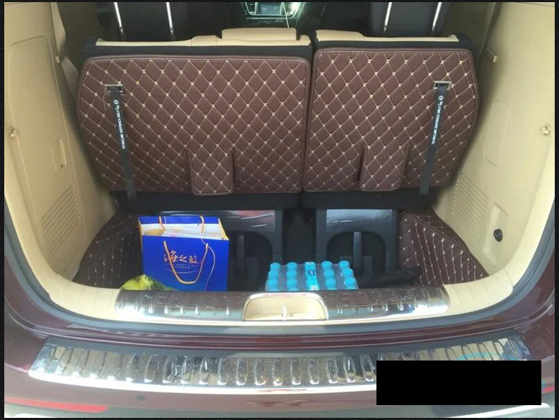 Волокна кожи багажник автомобиля коврик для Kia Carnival 3rd поколения grand carnival grand Sedona автомобильные аксессуары
