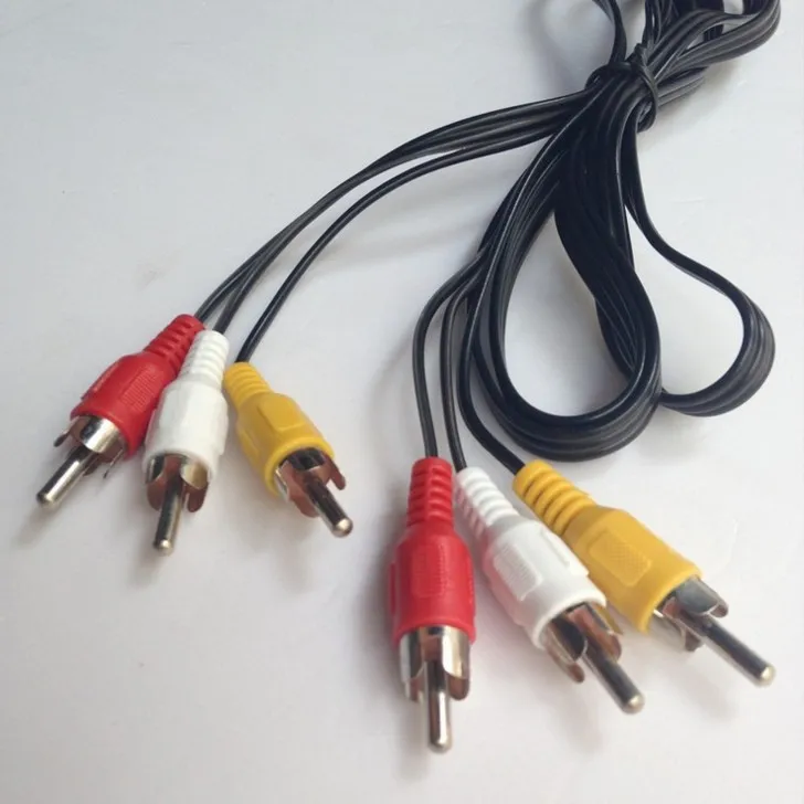 1 шт. 3 RCA штекер на аудио-видео кабель адаптер DVD HDTV AV стерео Удлинительный Разъемы