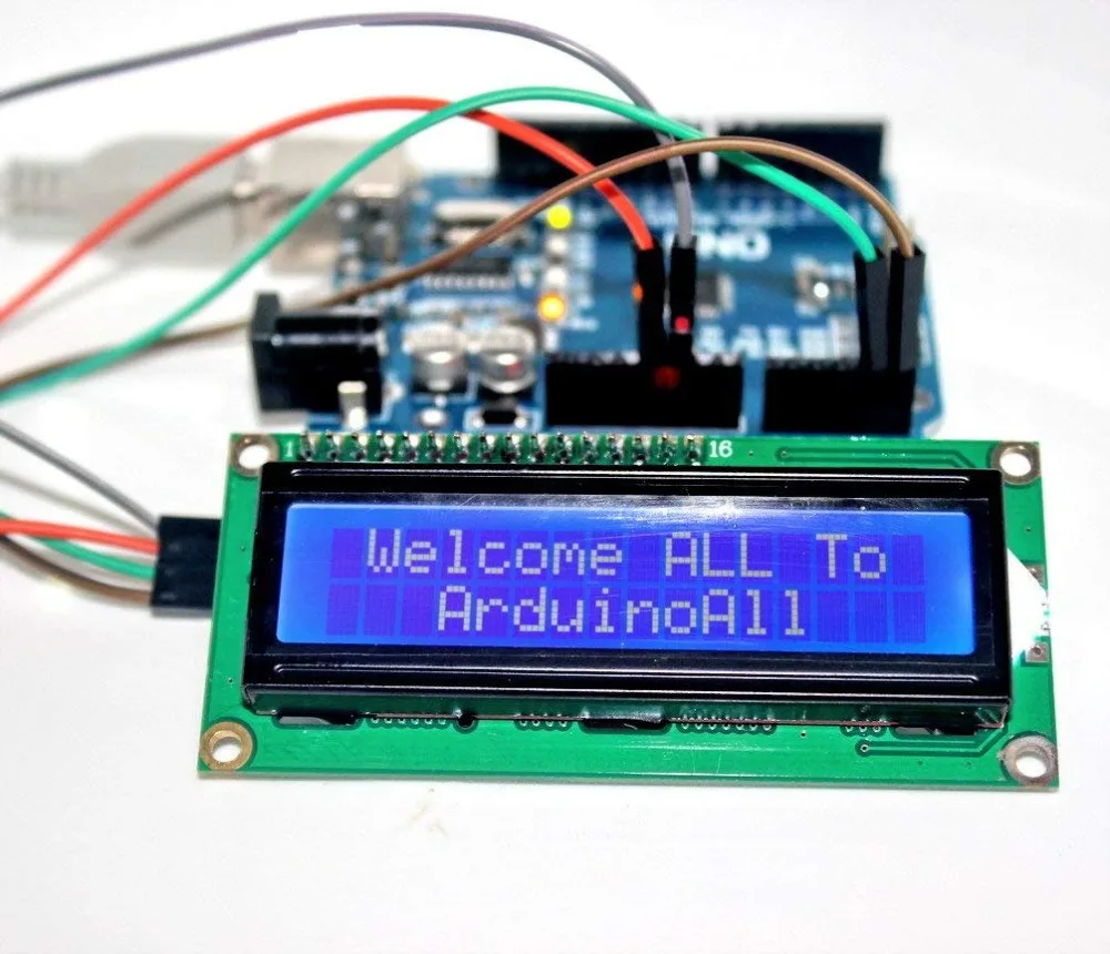 16x2 1602 LCD Display Screen Blue + IIC I2C Module Interface Adapter for Raspberry pi | Электроника
