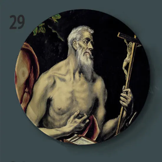 El Greco священник декоративная тарелка Мадонна Иисус церковь декоративная тарелка домашняя Наклейка на стену тарелка испанский Ренессанс живопись тарелка - Цвет: 29