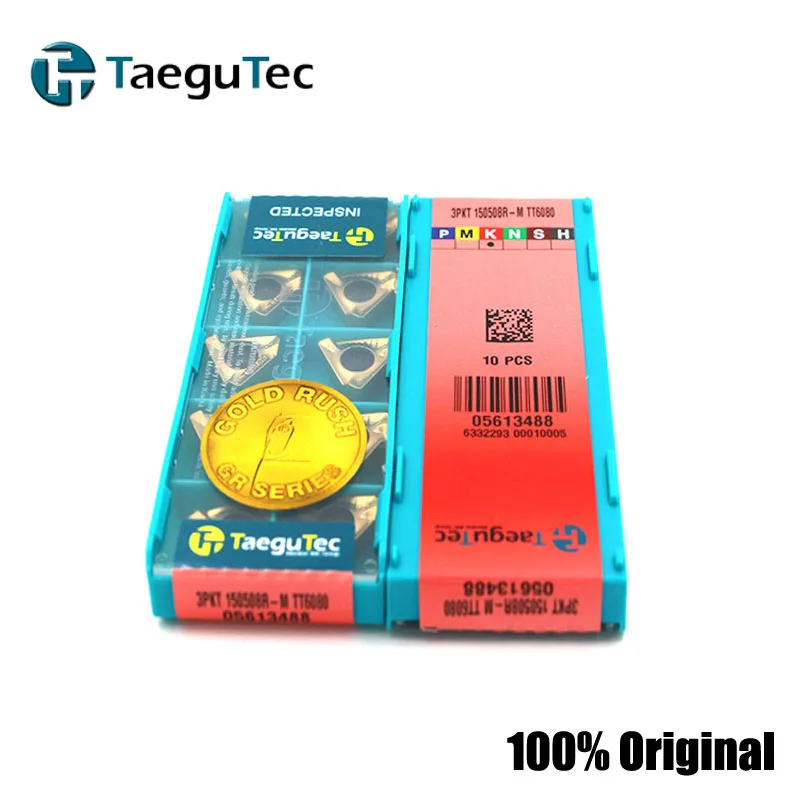 Оригинальный taegutec 10 шт. 3PKT150508R-M TT6080 поворотные твердосплавные вставки инструмент