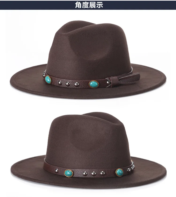 new Fashion men fedoras women's fashion jazz Hat European American Round Caps Bowler Hats outdoor casual hat