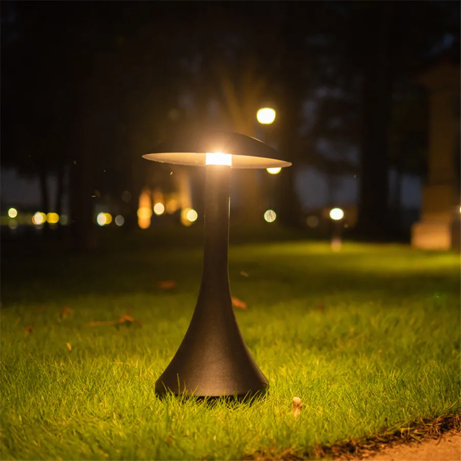 Креативная уличная садовая лампа BEIAIDI с грибами водонепроницаемый столбковый