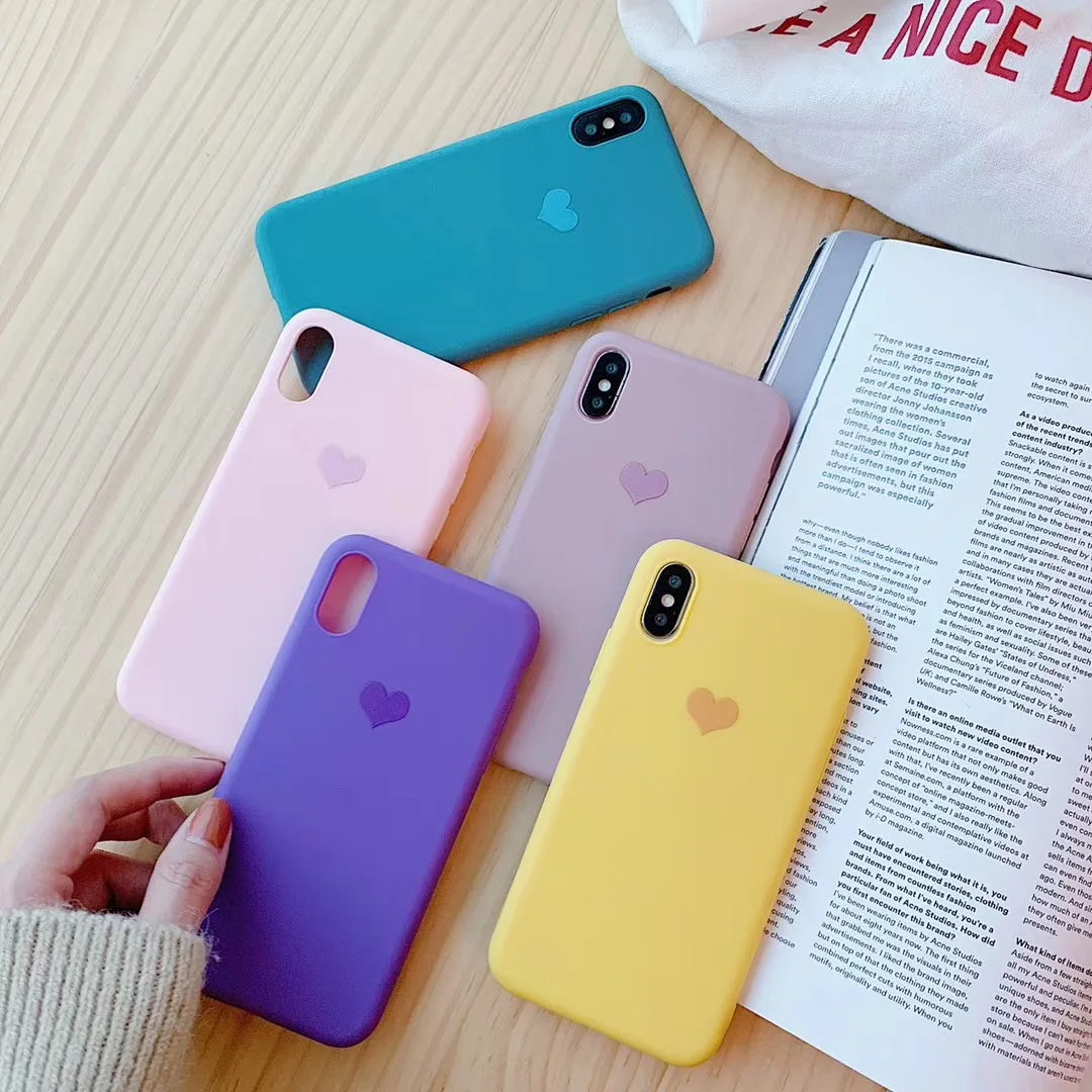 Love Soft Case for iphone XS MAX XR X 10 6 6s 7 8 Plus Fashion Silicone TPU Shock proof Matte Shell Cover |