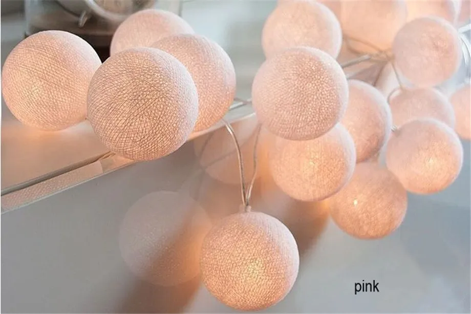 Pink 3 м светильник 20 Глобус светодиодный фонарь батарея USB Гирлянда Декор для рождества, Рождества, свадьбы, праздника, вечеринки светодиодный декоративный светильник ing - Испускаемый цвет: Pink