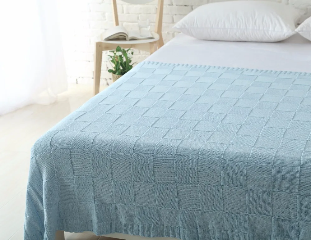 Новое трикотажное покрывало с нитью для отелей украшение дома дивана в