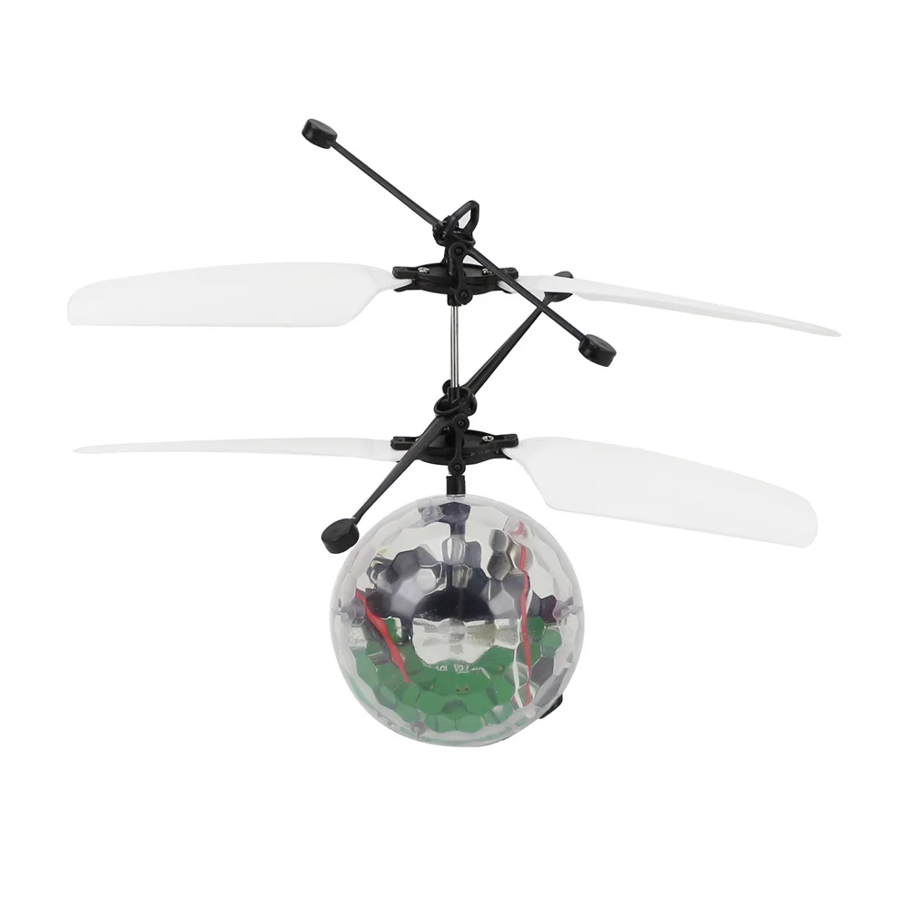 Crystal ball induction aircraft helicopter drone colorful lights suspended remote control flying toys | Игрушки и хобби