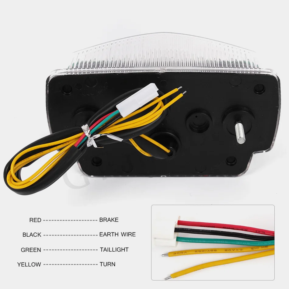 GT мотор Мотоцикл Дым светодиодный задний фонарь с поворотниками