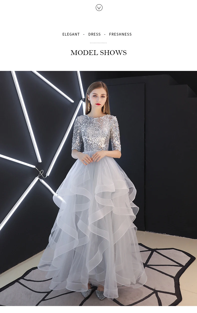 Robe De Soiree/Новинка года; Длинные вечерние платья с блестками на шнуровке для невесты; элегантные вечерние платья в пол; LYFY36