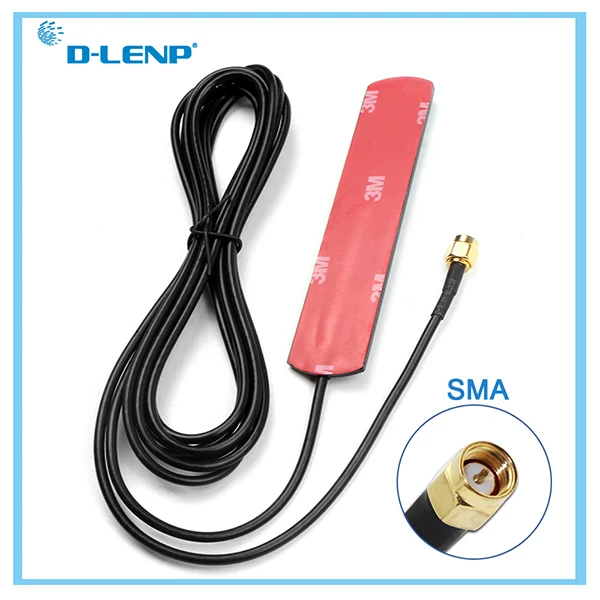 Dlenp 3dbi GSM антенна с SMA штекер/TS9/CRC9 разъем GSM Антенна RG174 с кабелем длиной 2,5 м - Цвет: SMA