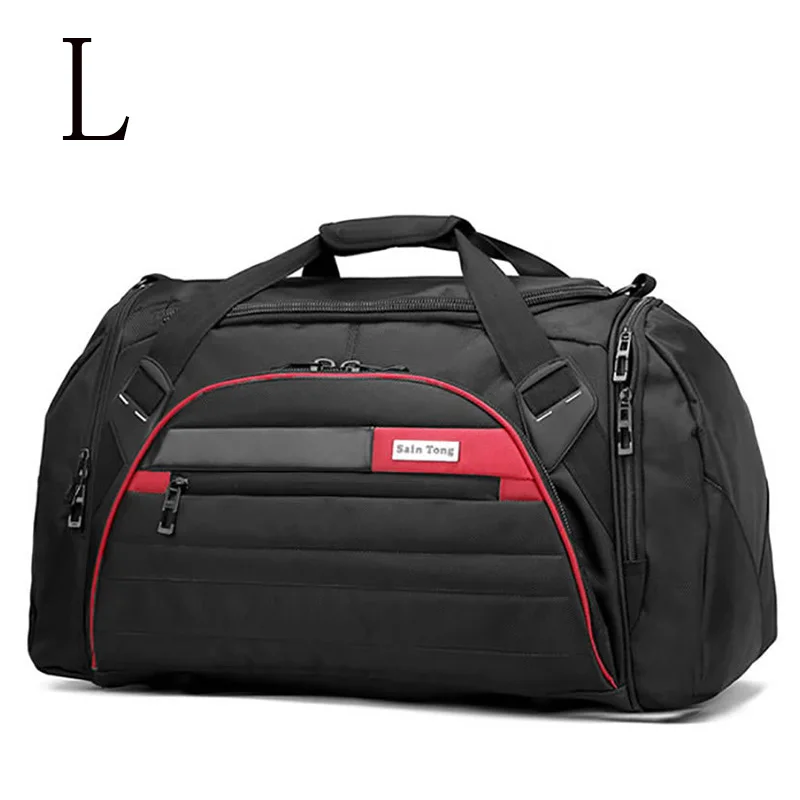 L Red Travel bag Горячая Мужская Дорожная сумка большой емкости ручная багажная дорожная сумка для женщин выходные сумки многофункциональные дорожные сумки - Цвет: L Red Travel bag
