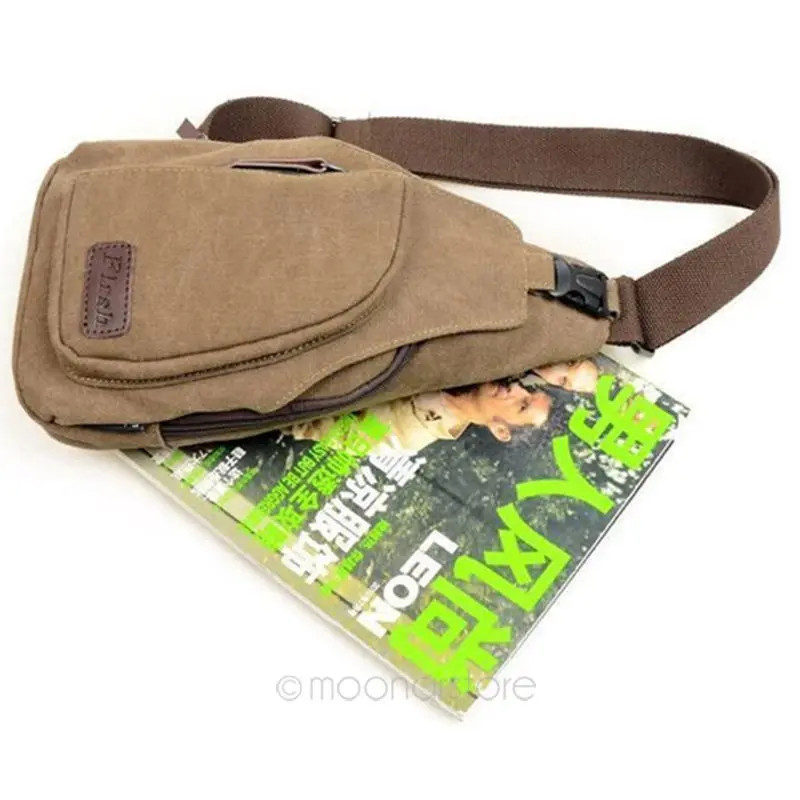 Горячие 2018 Модные Винтажные мужские сумки через плечо нагрудные холщовые