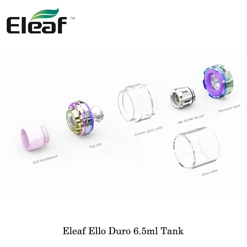 Электронная сигарета оригинал Eleaf Ello Duro 6 5 мл бак атомайзер с HW M/HW N Головка