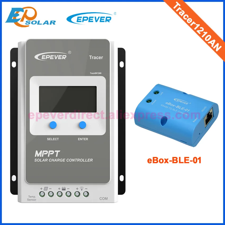 12 В 24 MPPT tracer1210an ЖК-дисплей с USB кабель солнечные панели зарядки Bluetooth подключить