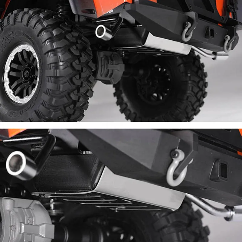 Металлический имитационный бак с выхлопной трубой для TRAXXAS TRX 4 Ford Bronco RC Car YJS