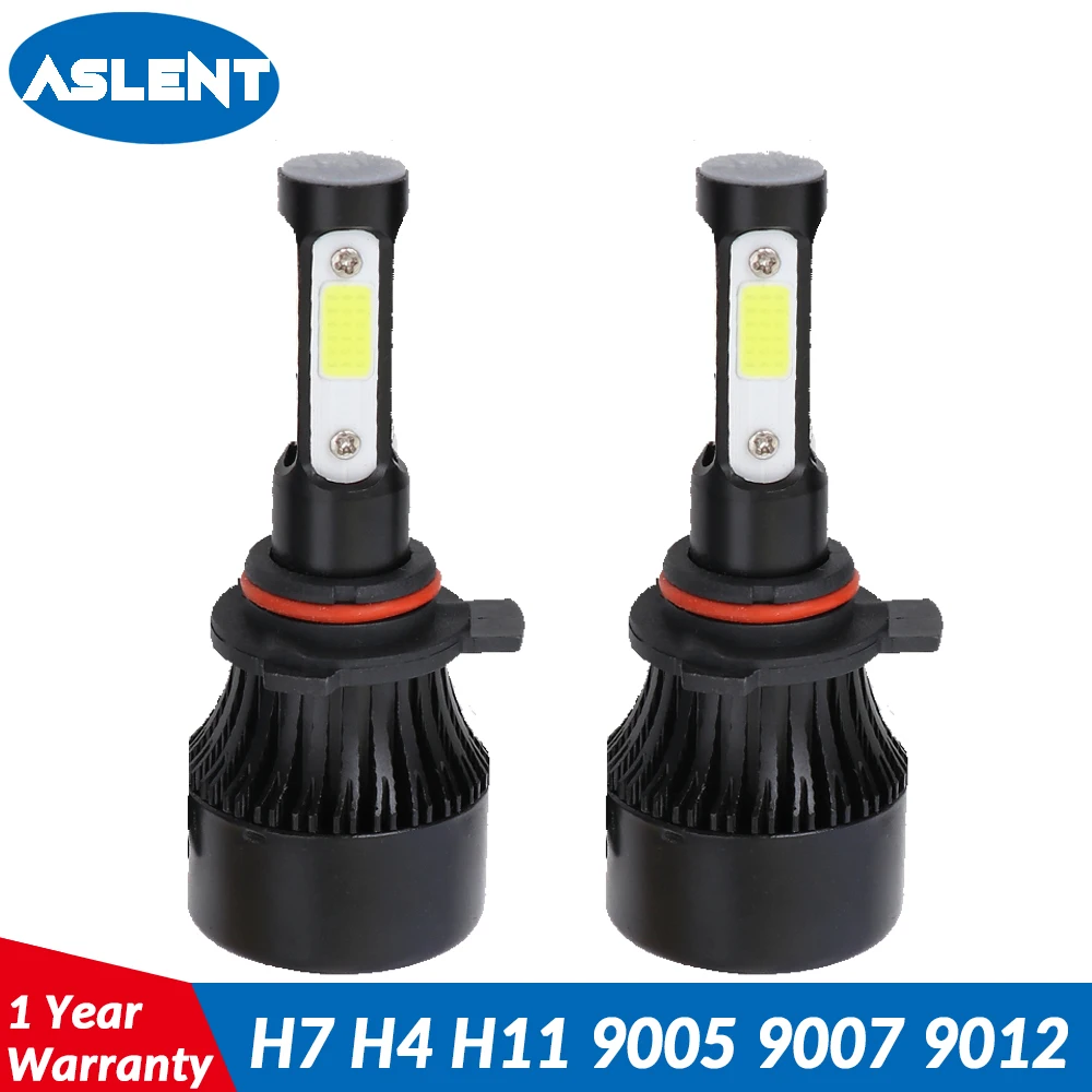 

ASLENT H4 led h7 headlights led bulb car light hb4 h11 led lamp for auto 12V 9006 9005 hb3 h9 h8 h13 HB5 9004 9007 100W 12000lm